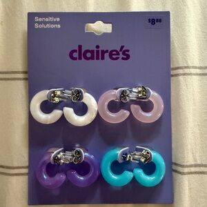 Claire's Kids Colorful Hoop Earrings Set